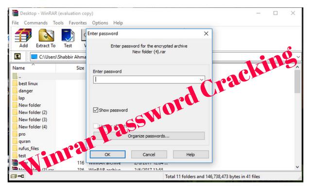 How to crack passwords on rar files